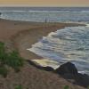 White Sandy Beach in front of Mediterranean Gourmet