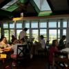 Lunch service with an Ocean View during a Winter Swell.