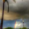 A late rainbow during dinner service.  (Summber 2014)